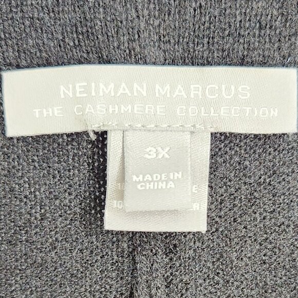 NWOT NEIMAN MARCUS Wide-Leg Pants 3X Straight Cut Pull On Lounge Black Cashmere - Picture 12 of 12
